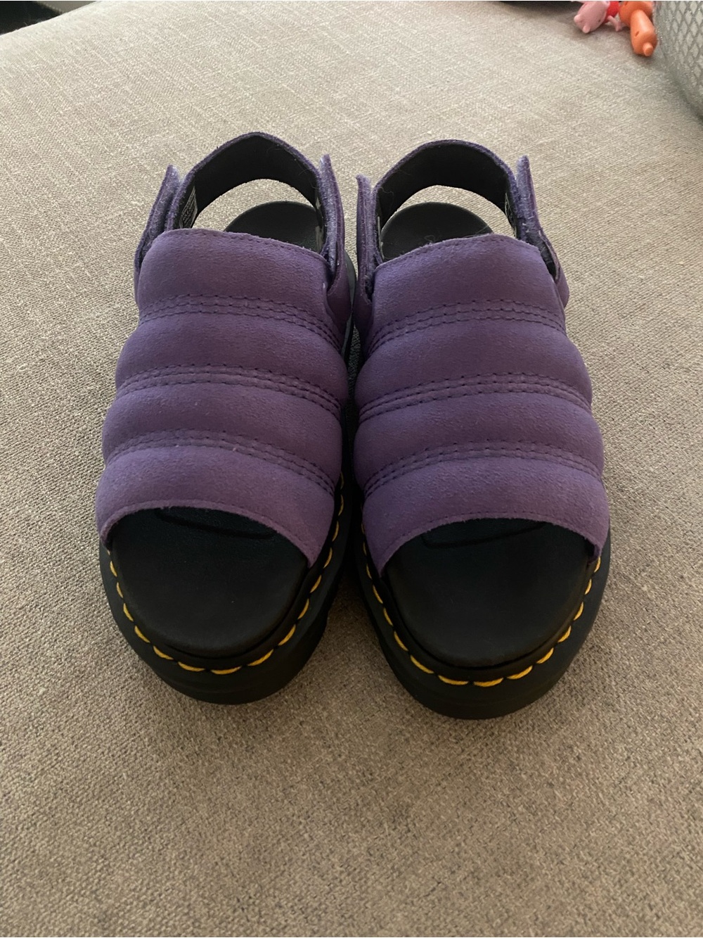 Dr. Martens Purple Suede Padded Sandals size 6